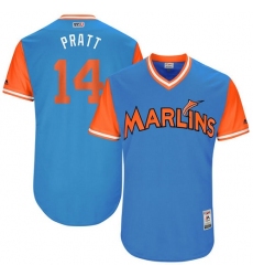 Men's Majestic Miami Marlins #14 Martin Prado 
