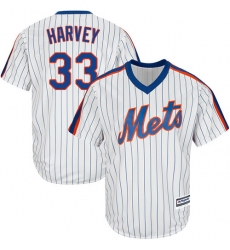 Youth Majestic New York Mets #33 Matt Harvey Authentic White Alternate Cool Base MLB Jersey