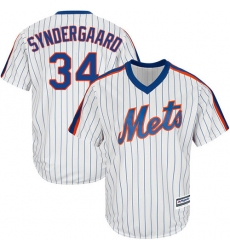 Men's Majestic New York Mets #34 Noah Syndergaard Replica White Alternate Cool Base MLB Jersey