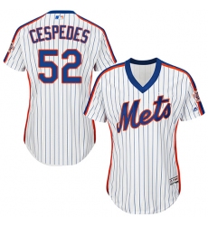 Women's Majestic New York Mets #52 Yoenis Cespedes Authentic White Alternate Cool Base MLB Jersey