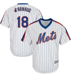 Youth Majestic New York Mets #18 Travis d'Arnaud Authentic White Alternate Cool Base MLB Jersey