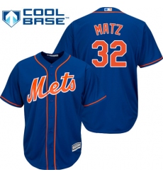 Youth Majestic New York Mets #32 Steven Matz Authentic Royal Blue Alternate Home Cool Base MLB Jersey