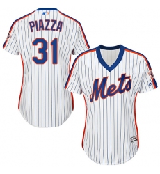 Women's Majestic New York Mets #31 Mike Piazza Authentic White Alternate Cool Base MLB Jersey