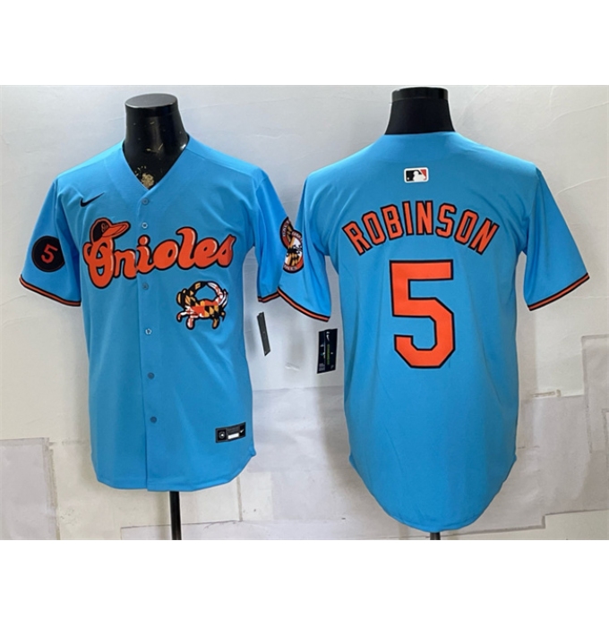 Men's Baltimore Orioles #5 Brooks Robinson Blue With Vapor Premier Limited Stitched Baseball Jersey