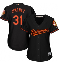Women's Majestic Baltimore Orioles #31 Ubaldo Jimenez Authentic Black Alternate Cool Base MLB Jersey