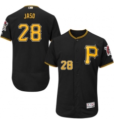 Men's Majestic Pittsburgh Pirates #28 John Jaso Black Alternate Flex Base Authentic Collection MLB Jersey