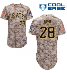 Men's Majestic Pittsburgh Pirates #28 John Jaso Replica Camo Alternate Cool Base MLB Jersey