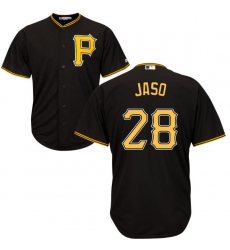 Youth Majestic Pittsburgh Pirates #28 John Jaso Authentic Black Alternate Cool Base MLB Jersey