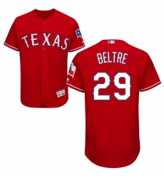 Men's Majestic Texas Rangers #29 Adrian Beltre Red Alternate Flex Base Authentic Collection MLB Jersey