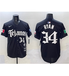 Men's Texas Rangers #34 Nolan Ryan Black Mexico 2025 Vapor Premier Limited Stitched Baseball Jersey