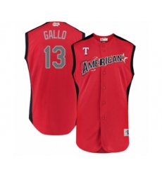 Youth Texas Rangers #13 Joey Gallo Authentic Red American League 2019 Baseball All-Star Jersey