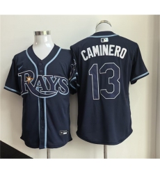 Men's Tampa Bay Rays #13 Junior Caminero Navy 2026 Limited Stitched Baseball Jersey