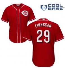 Youth Majestic Cincinnati Reds #29 Brandon Finnegan Authentic Red Alternate Cool Base MLB Jersey