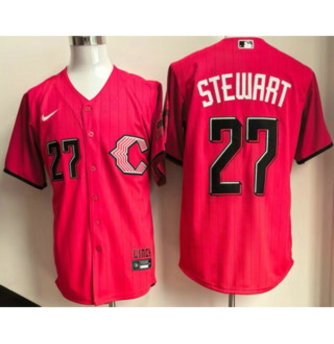 Men's Cincinnati Reds #27 Sal Stewart Red 2026 City Connect Stadium Jersey