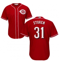 Youth Majestic Cincinnati Reds #31 Drew Storen Authentic Red Alternate Cool Base MLB Jersey