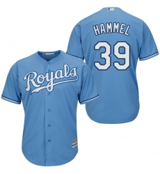 Youth Majestic Kansas City Royals #39 Jason Hammel Authentic Light Blue Alternate 1 Cool Base MLB Jersey