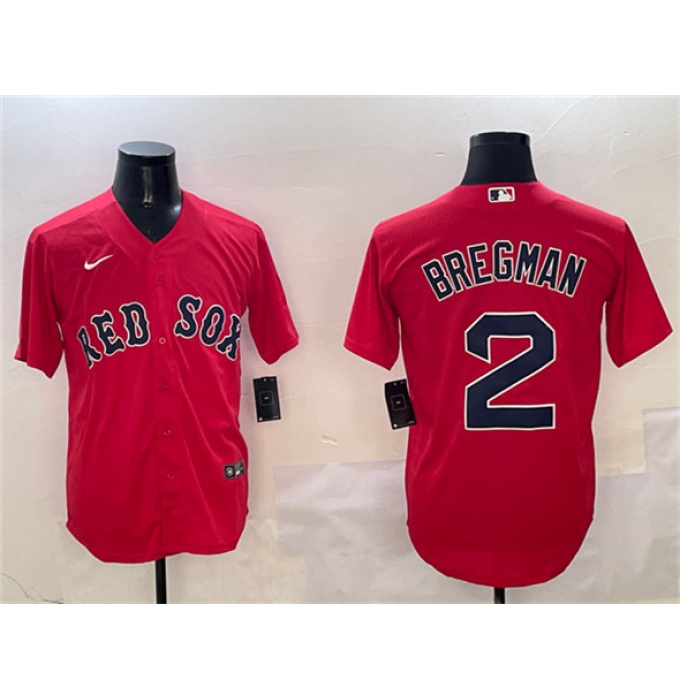 Men's Boston Red Sox #2 Xander Bogaerts Red Cool Base Stitched Baseball Jersey