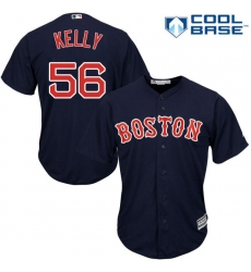 Men's Majestic Boston Red Sox #56 Joe Kelly Replica Navy Blue Alternate Road Cool Base MLB Jersey
