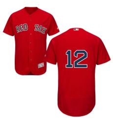 Men's Majestic Boston Red Sox #12 Brock Holt Red Alternate Flex Base Authentic Collection MLB Jersey