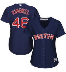 Women's Majestic Boston Red Sox #46 Craig Kimbrel Replica Navy Blue Alternate Road MLB Jersey