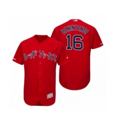 Men's 2019 Boston Red Sox #16 Asian Heritage Month Andrew Benintendi Red Japanese Flex Base Jersey