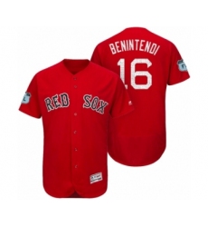 Men's Boston Red Sox Andrew Benintendi #16 Scarlet 2017 Spring Training Flex Base Jersey