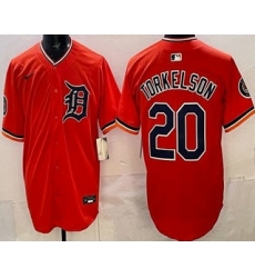Men's Detroit Tigers #20 Spencer Torkelson Orange Limited Jersey