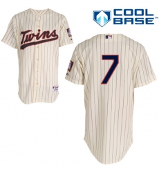 Women's Majestic Minnesota Twins #7 Joe Mauer Authentic Cream Alternate Cool Base MLB Jersey
