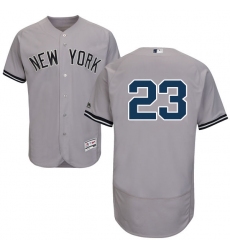 Men's Majestic New York Yankees #23 Don Mattingly Grey Road Flex Base Authentic Collection MLB Jersey