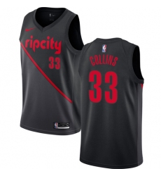 Women's Nike Portland Trail Blazers #33 Zach Collins Swingman Black NBA Jersey - 2018 19 City Edition