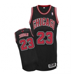 Men's Adidas Chicago Bulls #23 Michael Jordan Authentic Black Alternate NBA Jersey