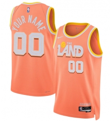 Men's Cleveland Cavaliers Active Player Custom Orange 2025-26 City Edition Swingman Stitched Jersey