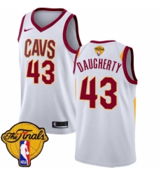 Women's Nike Cleveland Cavaliers #43 Brad Daugherty Swingman White 2018 NBA Finals Bound NBA Jersey - Association Edition