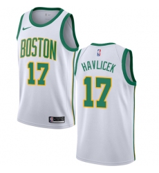Youth Nike Boston Celtics #17 John Havlicek Swingman White NBA Jersey - City Edition