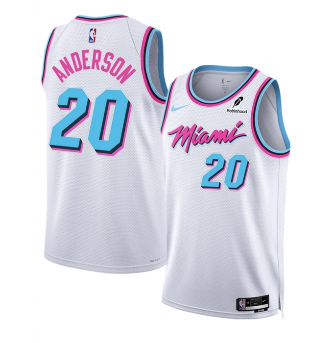 Men's Miami Heat #20 Kyle Anderson White 2025 City Edition Stitched Basketball Jersey