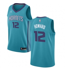 Men's Nike Jordan Charlotte Hornets #12 Dwight Howard Authentic Teal NBA Jersey - Icon Edition