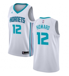 Men's Nike Jordan Charlotte Hornets #12 Dwight Howard Authentic White NBA Jersey - Association Edition