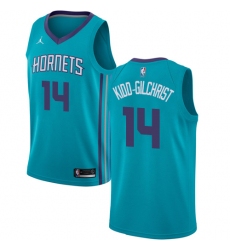 Men's Nike Jordan Charlotte Hornets #14 Michael Kidd-Gilchrist Authentic Teal NBA Jersey - Icon Edition