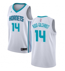 Men's Nike Jordan Charlotte Hornets #14 Michael Kidd-Gilchrist Authentic White NBA Jersey - Association Edition