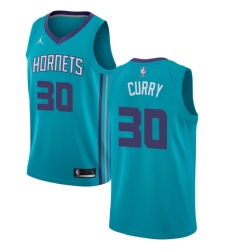 Men's Nike Jordan Charlotte Hornets #30 Dell Curry Authentic Teal NBA Jersey - Icon Edition