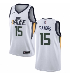 Women's Nike Utah Jazz #15 Derrick Favors Swingman NBA Jersey - Association Edition