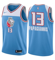 Men's Nike Sacramento Kings #13 Georgios Papagiannis Swingman Blue NBA Jersey - City Edition