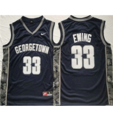 Men's Georgetown Hoyas #33 Patrick Ewing Navy Stitched Jersey