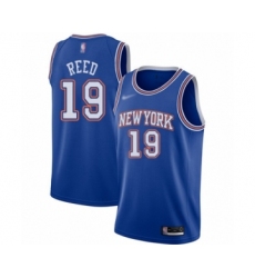 Men's New York Knicks #19 Willis Reed Authentic Blue Basketball Jersey - Statement Edition
