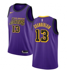 Youth Nike Los Angeles Lakers #13 Wilt Chamberlain Swingman Purple NBA Jersey - City Edition