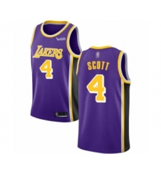 Women's Los Angeles Lakers #4 Byron Scott Authentic Purple Basketball Jerseys - Icon Edition