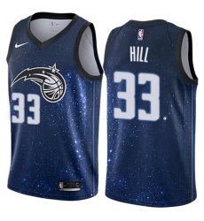 Men's Nike Orlando Magic #33 Grant Hill Swingman Blue NBA Jersey - City Edition