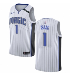 Men's Nike Orlando Magic #1 Jonathan Isaac Swingman NBA Jersey - Association Edition