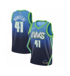 Women's Dallas Mavericks #41 Dirk Nowitzki Swingman Blue Basketball Jersey - 2019 20 City Edition