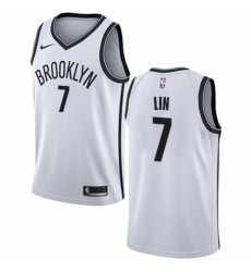 Women's Nike Brooklyn Nets #7 Jeremy Lin Swingman White NBA Jersey - Association Edition